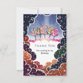 キャンディーランドのお誕生日お菓子の国 サンキューカード