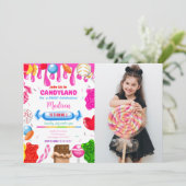 キャンディーランドの写真招待状 招待状 (スタンド正面)