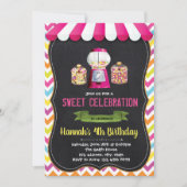 キャンディーランドショップの誕生日の招待状 招待状 (正面)