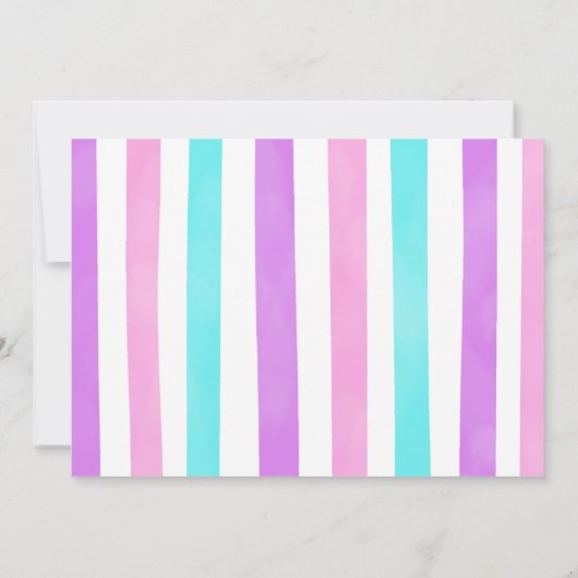 キャンディーランド 誕生日 フォト 招待状 (裏面)