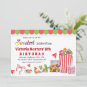 キャンディーレーンバースデーパーティーの招待 招待状 (スタンド正面)