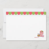 キャンディーレーンバースデーパーティーの招待 招待状 (裏面)