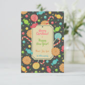 キャンディー付きクリスマスの招待状 招待状 (スタンド正面)