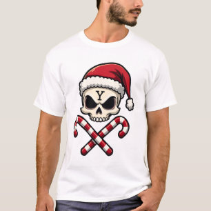 キャンディー・ケイン・クルー スカル クリスマス 2025 面白い メンズ ボーイ Tシャツ