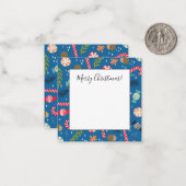 キャンディー・ケーンと包装されたクリスマス・キャンディー ノートカード (正面/裏面インサイチュ)