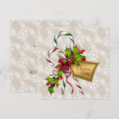 キャンディー・ケーンの雪の結晶 コーポレートクリスマス・パーティー 招待状 (正面/裏面)