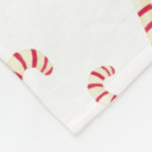 キャンディー·ケーンズ·パターン フリースブランケット (角)