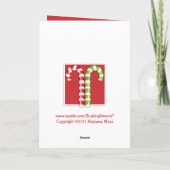 キャンディー·ケーンズ·レッド·グリーン·クリスマス·カード シーズンカード (裏面)