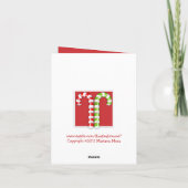 キャンディー·ケーンズ·レッド·グリーン·クリスマス·ノート·カード シーズンカード (裏面)