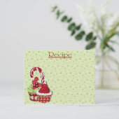 キャンディー・ケーン・カップケーキのレシピカード ポストカード (スタンド正面)