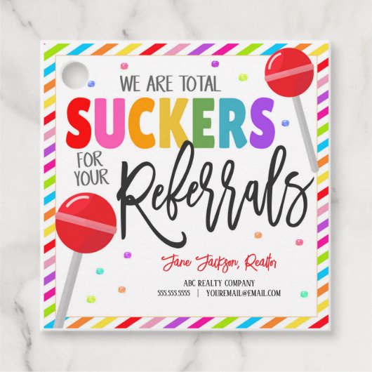 キャンディ不動産仲介業者ポップ・アートのバイラベル フェイバータグ (正面)