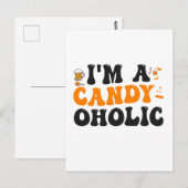 キャンディ中毒の私におすすめのハロウィンのユーモアギフト ポストカード (正面/裏面)