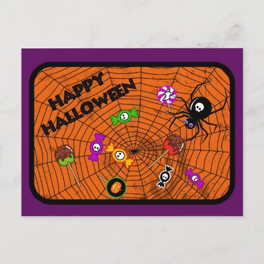 キャンディ付きクモ ポストカード (正面)