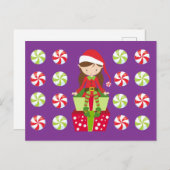 キャンディ付き小妖精や小人（メス） ポストカード (正面/裏面)