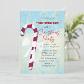 キャンディ企業のケーンウィンタークリスマスホリデー 招待状 (スタンド正面)