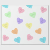 キャンディ会話ハートバレンタインデー ラッピングペーパー (フラット)