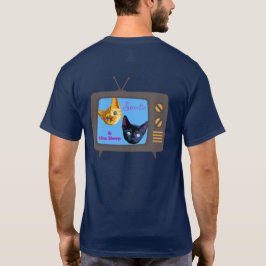 キャンディ及び発信音TV猫のワイシャツ Tシャツ
