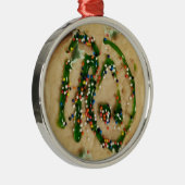 キャンディ振りかけるクリスマスシュガークッキー メタルオーナメント (右)