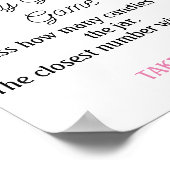 キャンディ推測ゲームピンクの女の子の赤ちゃんシャワー ポスター (角)