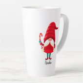 キャンディ格言を持つクリスマス カフェラテマグ (右アングル)