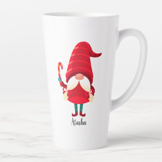 キャンディ格言を持つクリスマス カフェラテマグ (右)