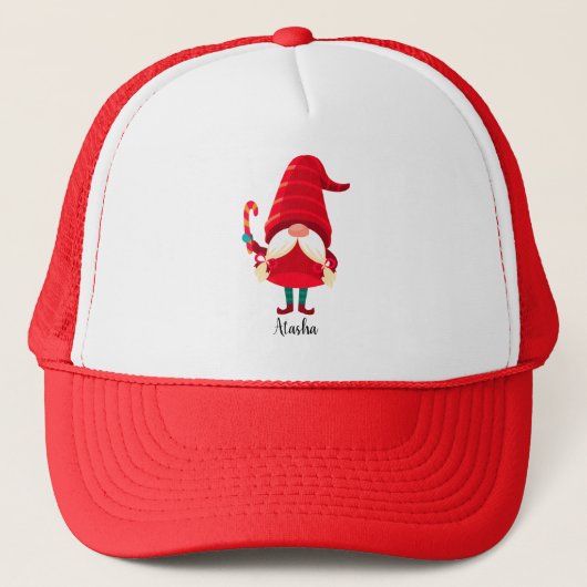 キャンディ格言を持つクリスマス キャップ (正面)