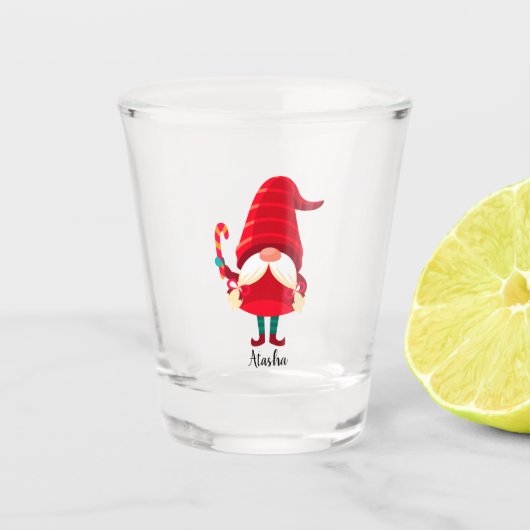 キャンディ格言を持つクリスマス ショットグラス (正面)