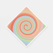 キャンディ棒つきキャンデーカラフルレインボー スタンダードランチョンナプキン (角)