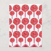 キャンディ棒つきキャンデースウィートキャンディ棒つきキャンデーパーティー ポストカード (正面)