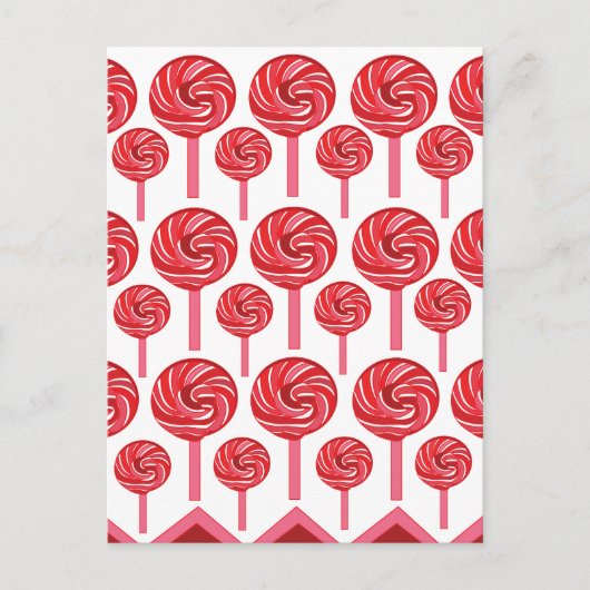 キャンディ棒つきキャンデースウィートキャンディ棒つきキャンデーパーティー ポストカード (正面)