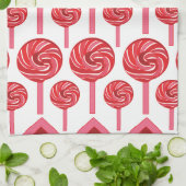 キャンディ棒つきキャンデースウィートキャンディ棒つきキャンデー キッチンタオル (折り畳み)