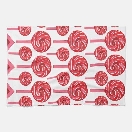 キャンディ棒つきキャンデースウィートキャンディ棒つきキャンデー キッチンタオル (横)