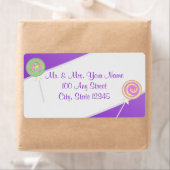キャンディ棒つきキャンデーパープルアドレス ラベル (インサイチュ)