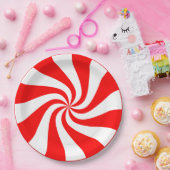 キャンディ渦巻形のル ペーパープレート (パーティー)