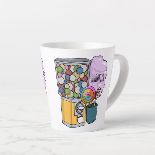 キャンディ漫画イラストレーション カフェラテマグ (右アングル)