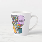 キャンディ漫画イラストレーション カフェラテマグ (右)