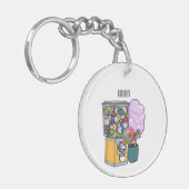 キャンディ漫画イラストレーション キーホルダー (正面左)