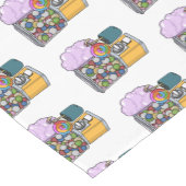 キャンディ漫画イラストレーション ショートテーブルランナー (コーナー)