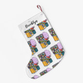 キャンディ漫画イラストレーション スモールクリスマスストッキング (裏面 (吊り時))