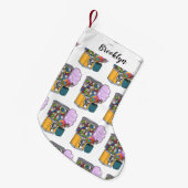 キャンディ漫画イラストレーション スモールクリスマスストッキング (正面 (吊り時))