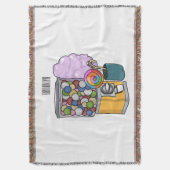 キャンディ漫画イラストレーション スローブランケット (正面縦)