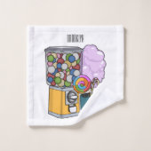 キャンディ漫画イラストレーション バスタオルセット (ウォッシュタオル)