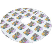 キャンディ漫画イラストレーション ブラッシュドポリエステルツリースカート (アングル)