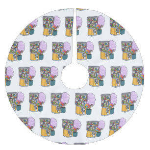 キャンディ漫画イラストレーション ブラッシュドポリエステルツリースカート