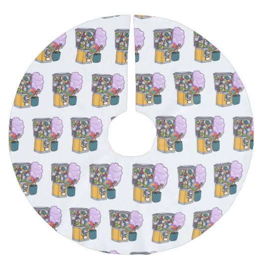 キャンディ漫画イラストレーション ブラッシュドポリエステルツリースカート (正面)