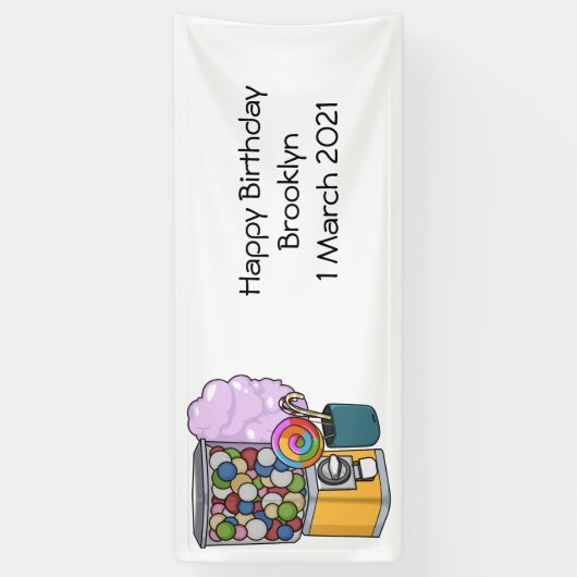 キャンディ漫画イラストレーション 横断幕 (縦)