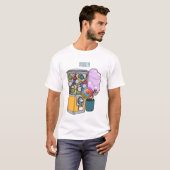 キャンディ漫画イラストレーション Tシャツ (正面フル)