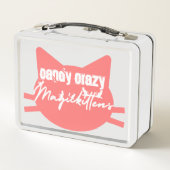 キャンディ熱狂するピンク メタルランチボックス (裏面)