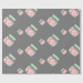 キャンディ瓶のパターン ラッピングペーパー (フラット)