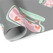 キャンディ瓶のパターン ラッピングペーパー (ロールコーナー)